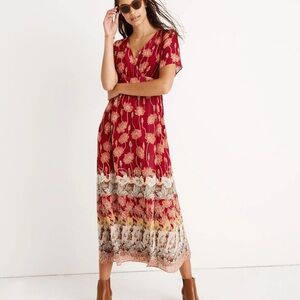 Madewell Tulip-Sleeve Maxi Dress in Tall Sunflowers | Size 8
